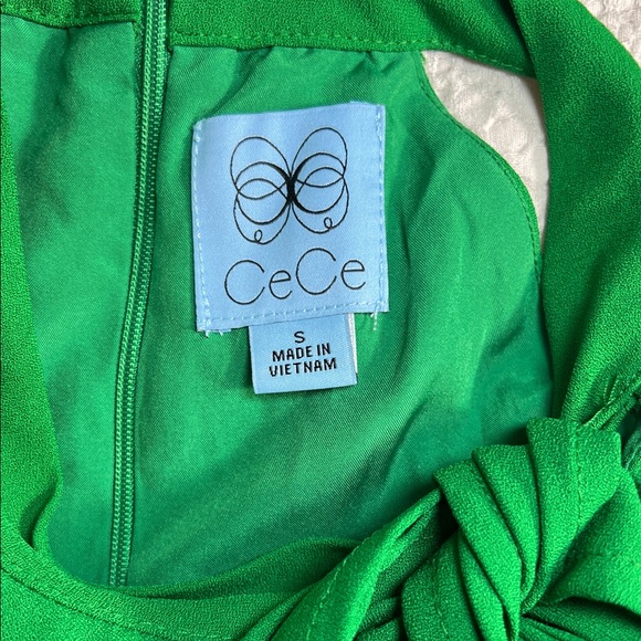 CeCe Vibrant Green Mini Dress size S - Picture 3 of 9